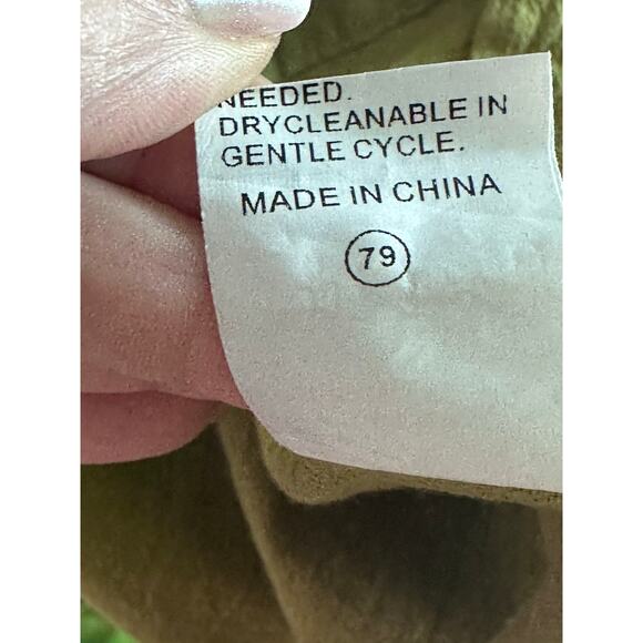 Shein green cotton short sleeves button shirt size Small - Picture 5 of 13